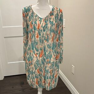 Elegant Multicolor Abstract Print Dress